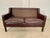 Brown Vintage Danish Dark Cognac Leather Two-Seater Sofa from Stouby, 1960s For Sale - Image 8 of 18