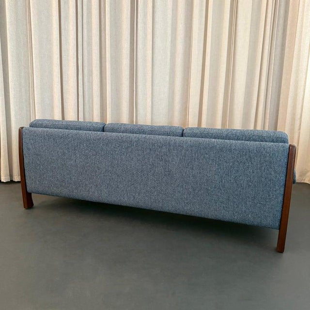 Scandinavian Modern Three Seat Rosewood Sofa by Selig For Sale - Image 9 of 10