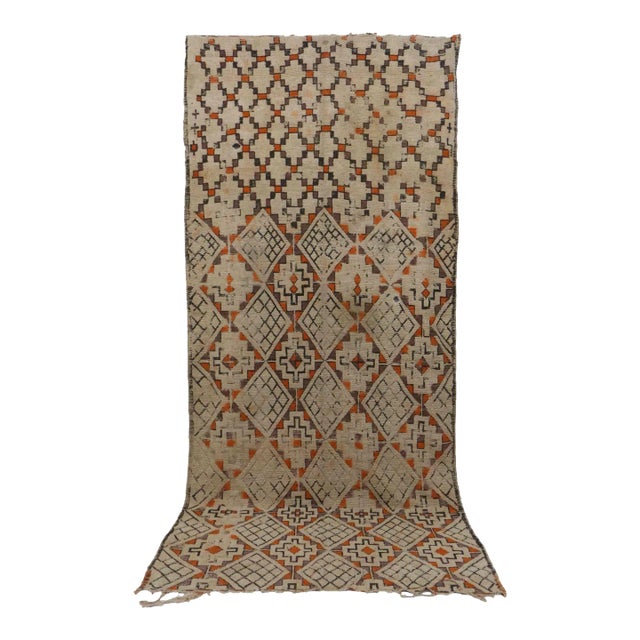 Moroccan Beni Ourain Rug - 6'1" X 13'8" Ft For Sale