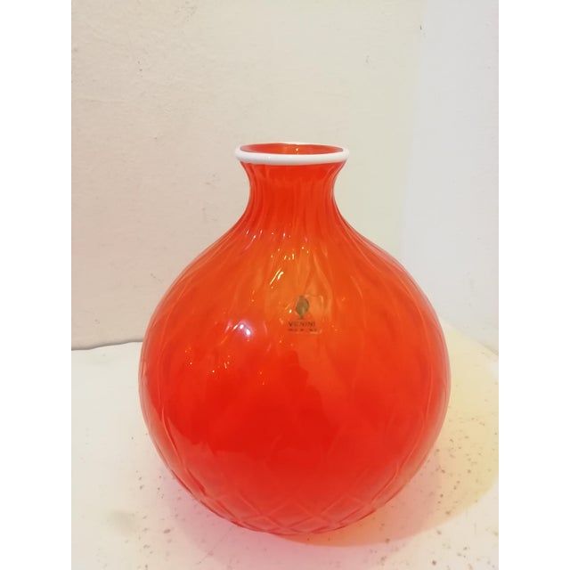 Orange Balloton Vase in Murano Glass from Venini, Italy, 1981 For Sale - Image 8 of 8