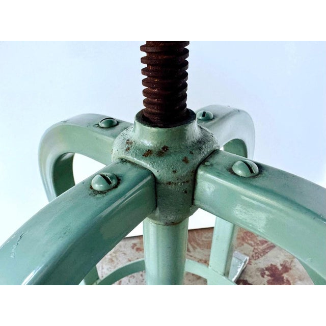 Metal 1930's a.s. Aloe Adjustable Medical Stool, St. Louis For Sale - Image 7 of 12