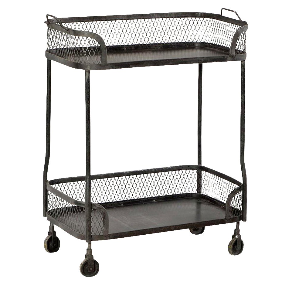 Industrial Metal Beverage Cart Chairish
