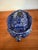 English 18th Century Staffordshire Flow Blue Transferware Sugar Bowl & Lid Enoch Wood Cupid Design With Make Do Handle For Sale - Image 3 of 13