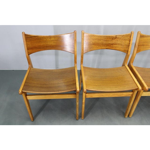 Mid-Century Danish Dining Chairs in Afzélie and Beech, 1960s, Set of 4 For Sale - Image 3 of 18