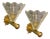 Murano Glass Brass Sconces, 1960s, Set of 2 For Sale