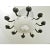Art Deco French Vintage Art Deco Style Painted Metal Chandelier For Sale - Image 3 of 12