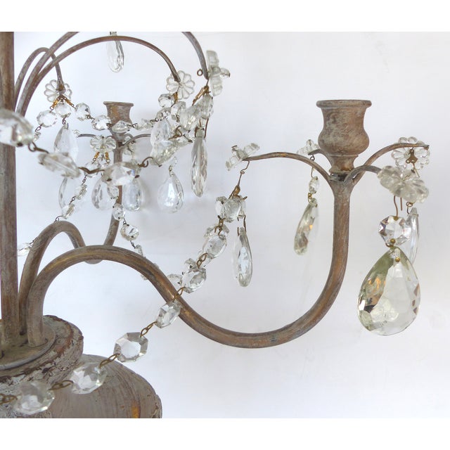 5 Light Candelabras With Crystals A Pair Chairish