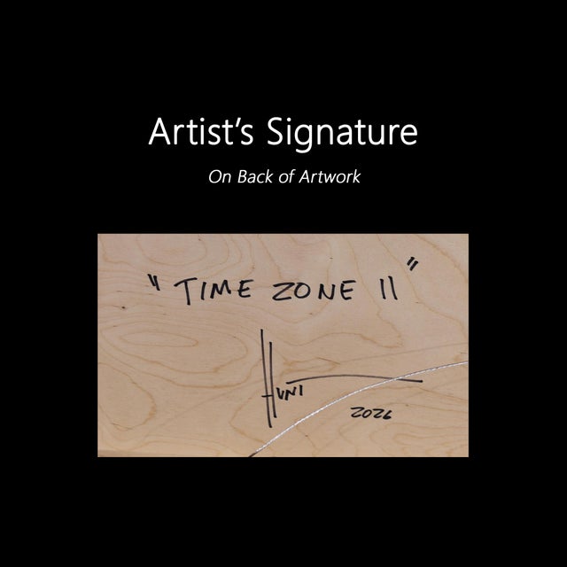 Time Zone 11 - Original Minimalist Color Field Acrylic and Resin Artwork on Wood Panel by Ricky Hunt For Sale - Image 9 of 9