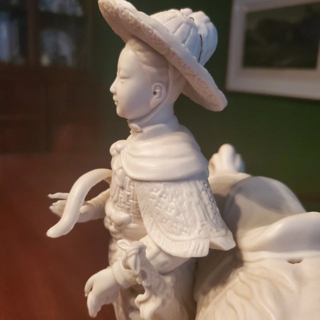 Ivory Early 20th Century Blanc De Chine, Warrior and Horse For Sale - Image 8 of 10