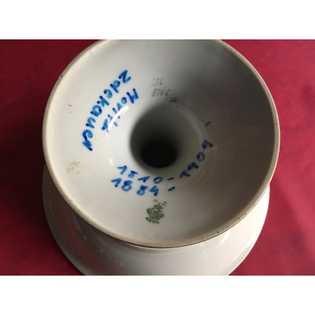 Antique Porcelain Plate by Moritz Zdekauer For Sale - Image 14 of 18
