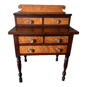 19th Century Country Sheraton Cherry &. Maple Work Table
