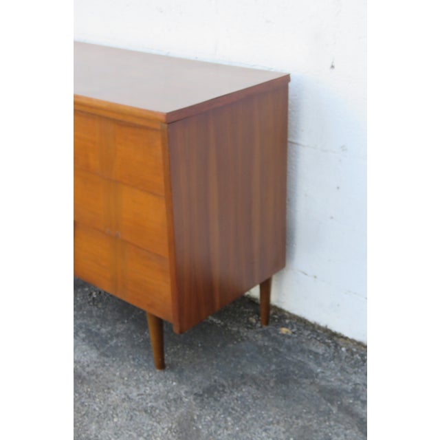 Mid Century Modern Inlay Low Long Dresser Bathroom Vanity 6264 For Sale - Image 15 of 18