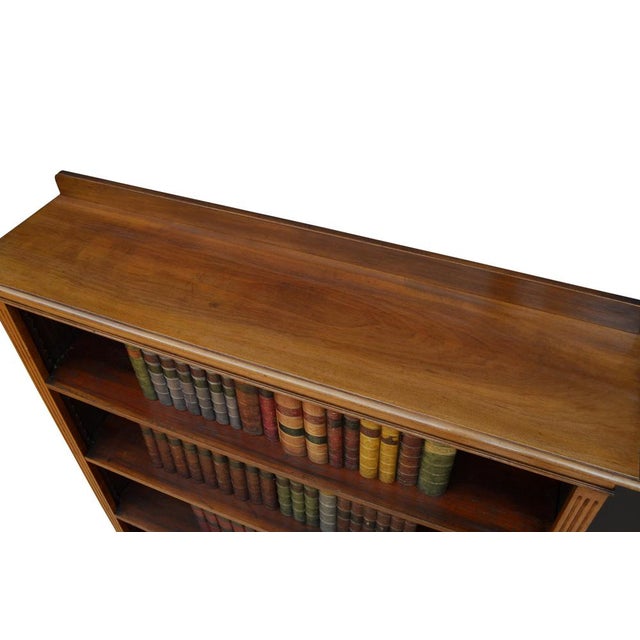 Edwardian Walnut Open Bookcase, 1900 For Sale - Image 11 of 18