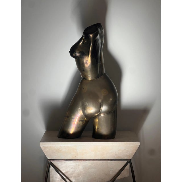 Monumental Bronze Female Nude Sculpture By Somchai, Circa 1970 For Sale - Image 11 of 12