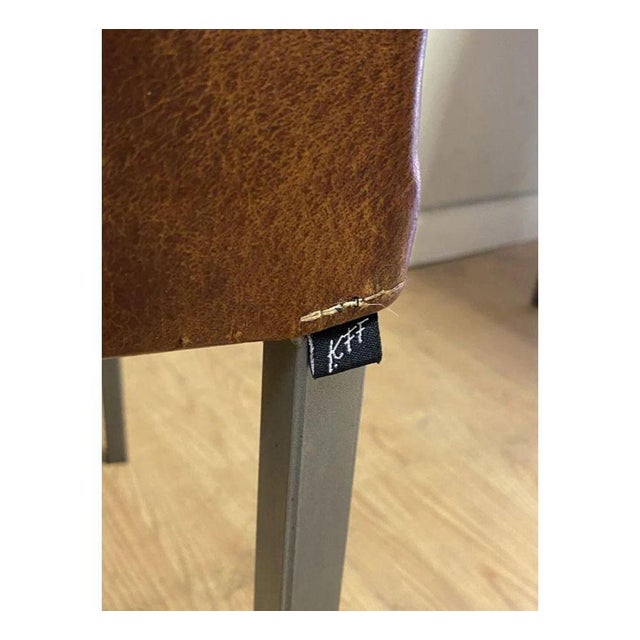 Vintage Brown Leather Dining Chairs from Karl Friedrich Förster, 1990s, Set of 4 For Sale - Image 12 of 13