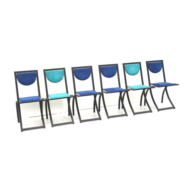 Metal Dining Chairs by Karl Friedrich Förster for KFF Design, Set of 6 For Sale - Image 7 of 9