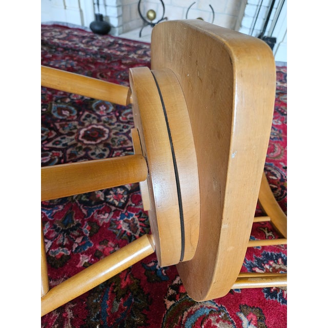 Mid-Century Modern 1950s A Rare Set of MCM George Nakashima Attributed Swivel Dining Chairs For Sale - Image 3 of 3