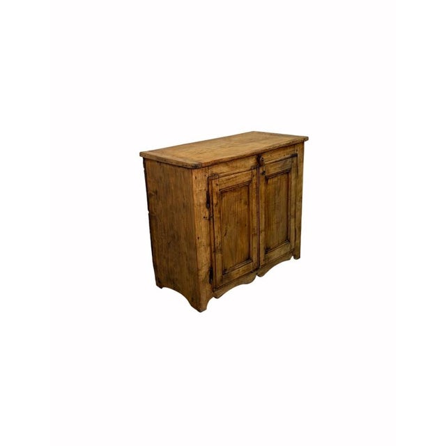 Rustic mountain sideboard made of fir, dating back to the late 19th century. A small, simple and authentic piece of...