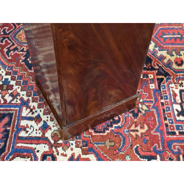 Antique Bedside Table in Mahogany with Grey Marble Top, 1800s For Sale - Image 13 of 16