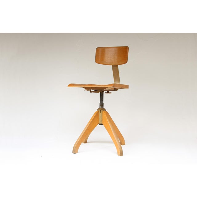 Vintage Industrial Workshop Chair by Ama Elastik, 1950s For Sale - Image 17 of 17