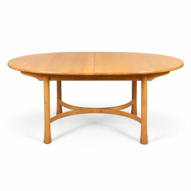 Vintage Oval Saville Dining Table in Elm from Ercol For Sale - Image 11 of 11