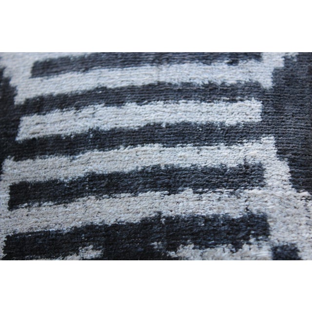 Contemporary Silk Velvet Ikat Pillow Cover Bohemian Pillow For Sale In Washington DC - Image 6 of 11