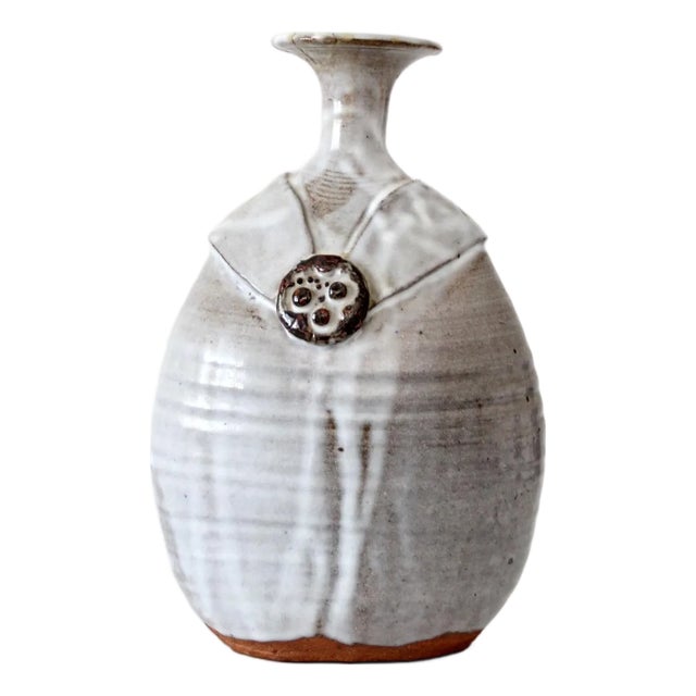 Vintage 70s Studio Pottery Vase For Sale