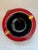 Mid-Century Modern Vintage Italian Glazed Ceramic Ashtray With Brass Lion Head Knockers, in the Manner of Gio Ponti, Signed Florence Italy, 1960s For Sale - Image 3 of 7