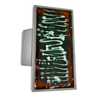 Belgian Tile Faced Entry Door Pull Handle by Artist Juliette Belarti 1960s For Sale