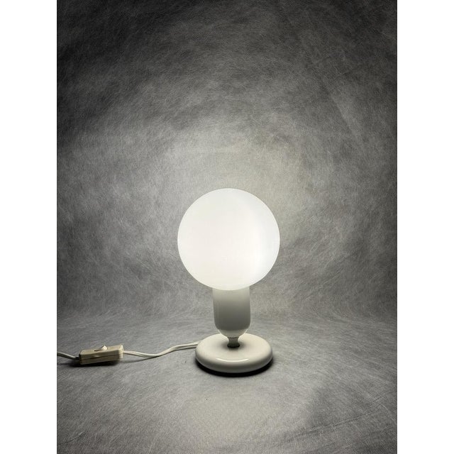 Space Age White Opal Glass Table Lamp, Germany, 1970s For Sale - Image 4 of 8