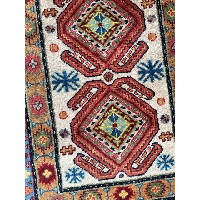 Textile Small Caucasian Sinkiang Rug, 1970s For Sale - Image 7 of 16