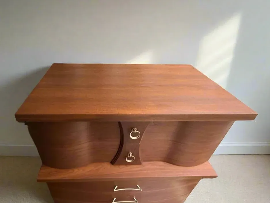 Vintage 1960s Refurbished Bassett Mid Century Modern Chest Dresser