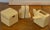 Yellow Early 21st Century Postmodern Handmade and Signed Cream and Sugar, Salt and Pepper Set 4 Pieces For Sale - Image 8 of 11