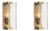 Wall Lamps in Vintage Brass and Handblown Glass, Set of 2 For Sale
