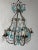 French French French Aqua Blue Murano Balls Beaded Swags W Spear Chandelier, Circa 1900 For Sale - Image 3 of 13
