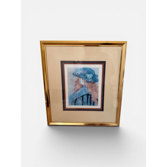 Pair of 1980s Barbara A. Wood Signed & Numbered Custom Framed Lithographs Set of 2 For Sale - Image 4 of 11