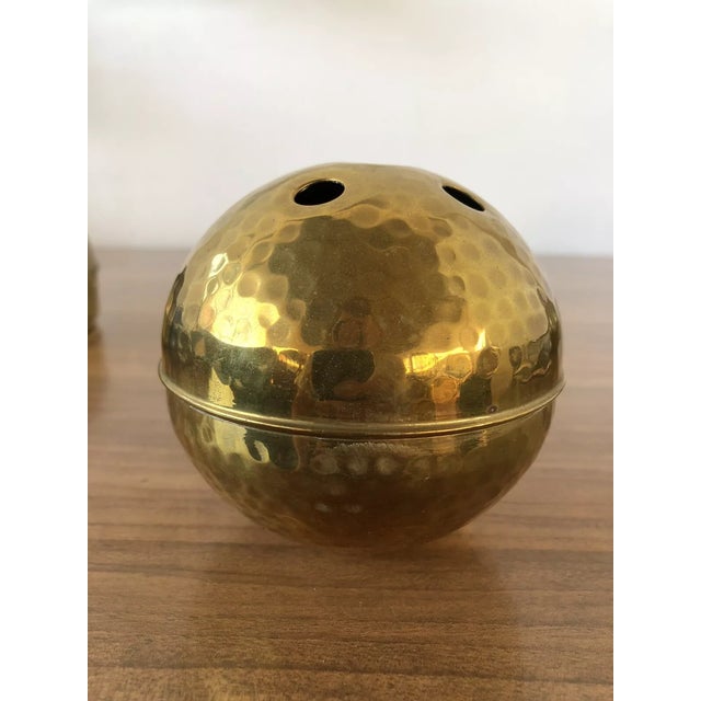 Mid-Century Modern Handmade Brass Sphere Ashtray by Renzo Cassetti, Italy, 1960s For Sale - Image 3 of 8