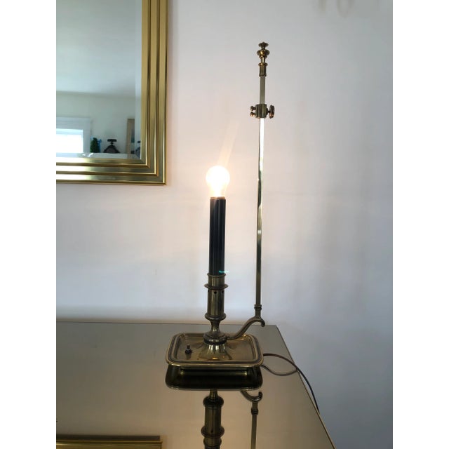 Metal Mid 20th Century Vintage Brass Bouillotte Lamp For Sale - Image 7 of 10