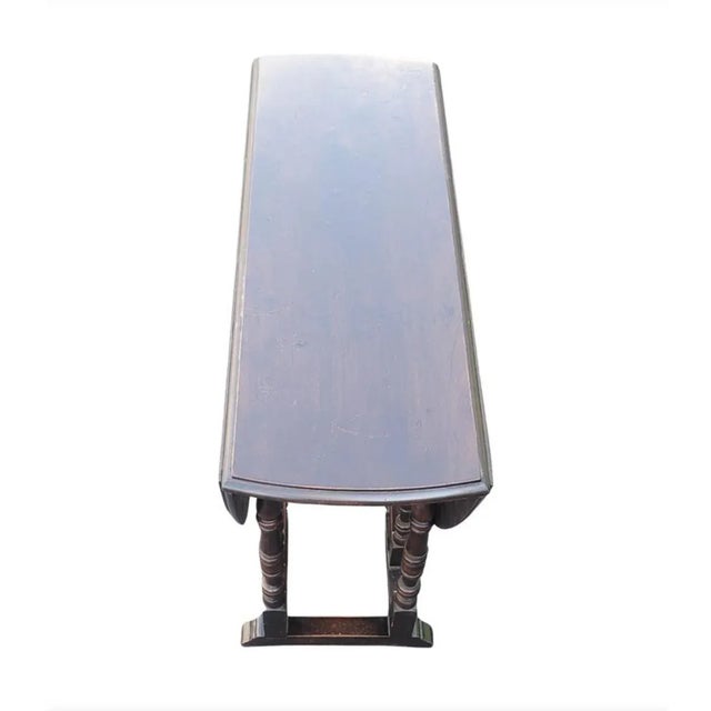 Antique Walnut Gatelegs Oval Table, Circa 1910s For Sale - Image 11 of 12