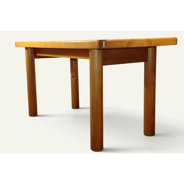 Wood Modernist Pine Table by René Martin, 1960s For Sale - Image 7 of 18