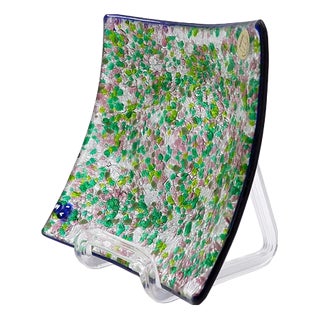 Vintage Square Pocket Emptier in Murano Glass from Tre Archi For Sale