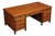 1930 Walnut Carved Pedestal Executive Desk with Pull-Out Writing Slides For Sale