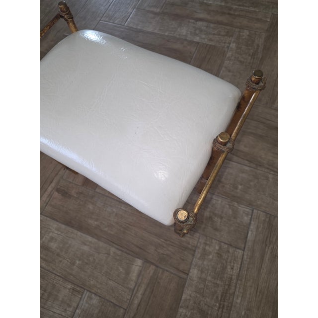 Maitland Smith Gilt Metal Bench For Sale - Image 11 of 12
