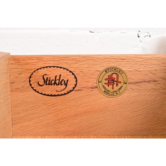 Stickley Mission Oak Arts & Crafts Nightstands or Side Tables, Pair For Sale - Image 12 of 15
