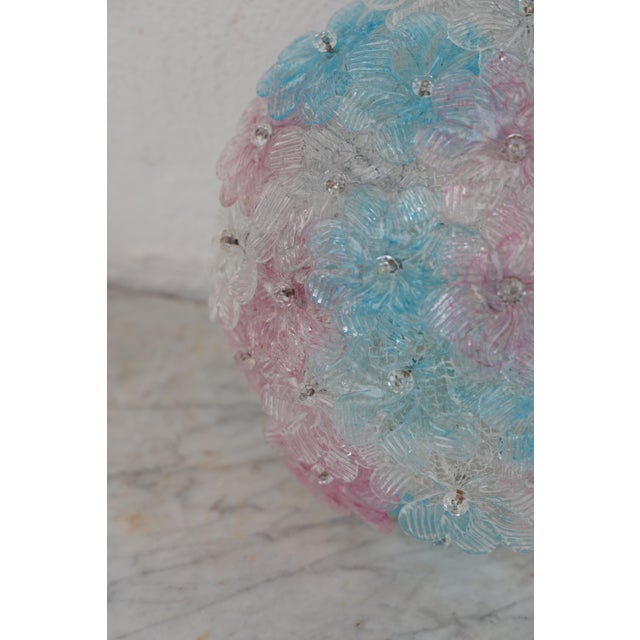 1970s Murano Multicolor Ceiling Light Flower by Seguso for Venini For Sale - Image 10 of 12