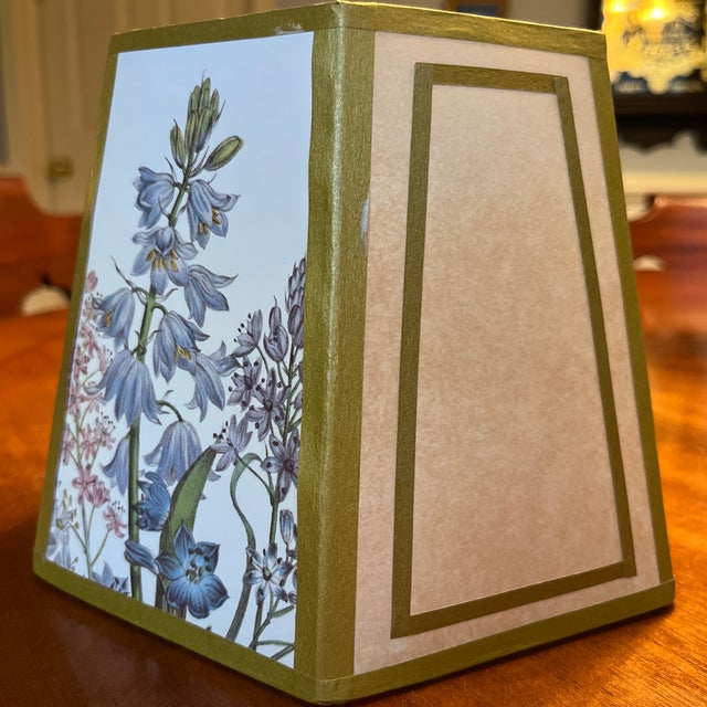 French Provincial Vintage Botanical Hexagon Lamp Shade For Sale - Image 3 of 12