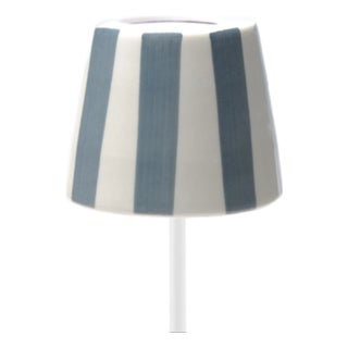 Zafferano Ceramic Gray Striped Shade for Poldina Lido Lamp For Sale