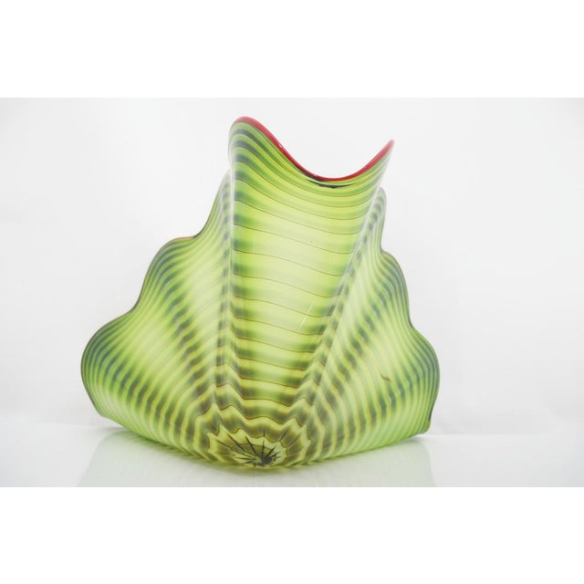 Dale Chihuly 2pc Parrot Green Persian Series Hand Blown Art Glass Sculpture For Sale - Image 9 of 18