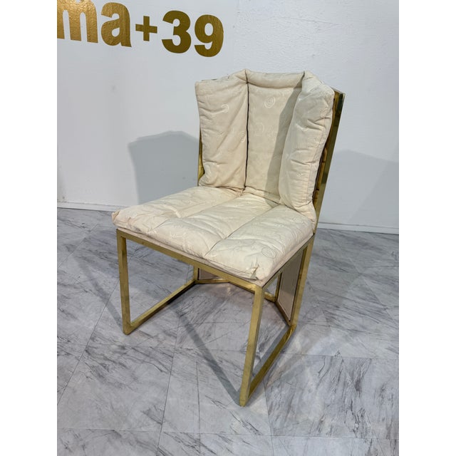 Set of Six Marzio Cecchi Brass and Rattan Dining Chairs, Italy, 1970s For Sale In Los Angeles - Image 6 of 12