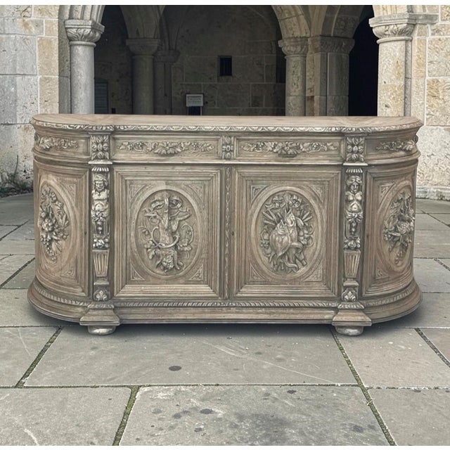 19th Century French Renaissance Revival Hunt Buffet represents a spectacular example of the glorious revival of the...